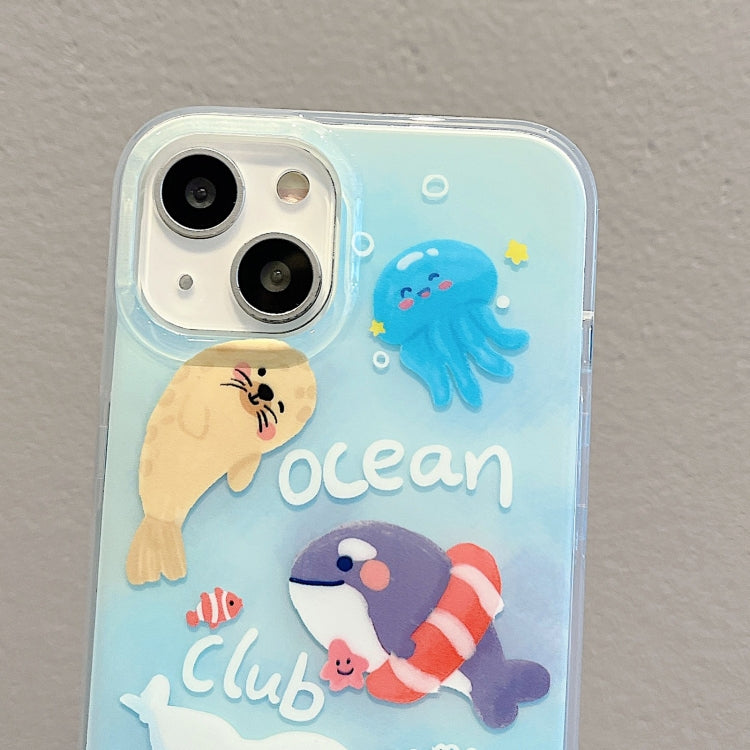 For iPhone 13 Pro IMD Cute Animal Pattern Phone Case(Seal) - iPhone 13 Pro Cases by buy2fix | Online Shopping UK | buy2fix