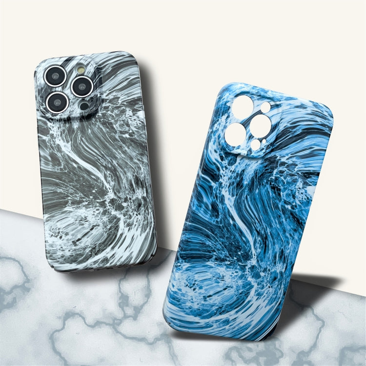 For iPhone 8 Plus / 7 Plus Marble Pattern Phone Case(Blue White) - More iPhone Cases by buy2fix | Online Shopping UK | buy2fix