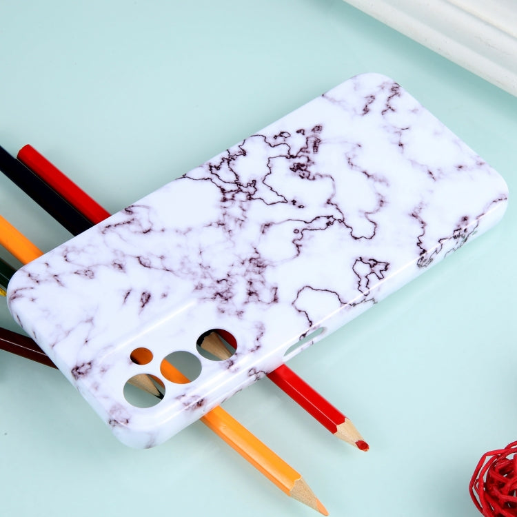 For Samsung Galaxy S22 Ultra 5G Marble Pattern Phone Case(Red White) - Galaxy S22 Ultra 5G Cases by buy2fix | Online Shopping UK | buy2fix