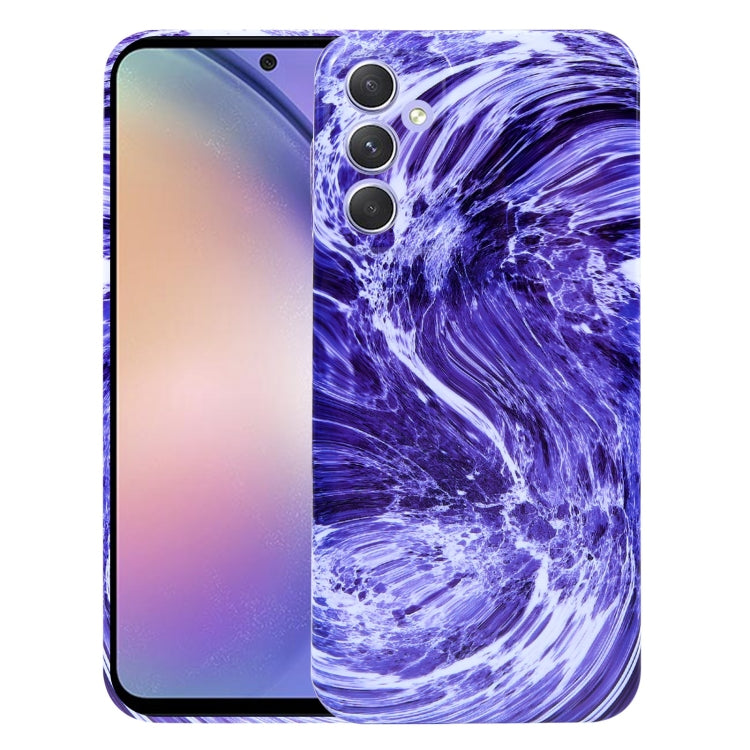 For Samsung Galaxy A54 Marble Pattern Phone Case(Purple White) - Galaxy Phone Cases by buy2fix | Online Shopping UK | buy2fix