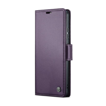 CaseMe 023 Butterfly Buckle Litchi Texture RFID Anti-theft Leather Phone Case For Xiaomi Poco X5 Pro 5G/Redmi Note 12 Pro 5G Global(Pearly Purple) - Xiaomi Cases by CaseMe | Online Shopping UK | buy2fix