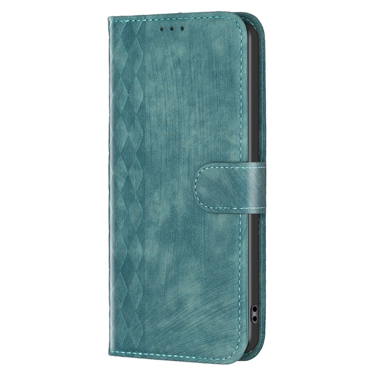 For Xiaomi Redmi 12C Plaid Embossed Leather Phone Case(Green) - Xiaomi Cases by buy2fix | Online Shopping UK | buy2fix