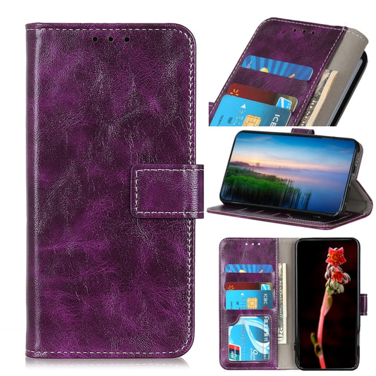 For Xiaomi Redmi 12 4G Retro Crazy Horse Texture Horizontal Flip Leather Phone Case(Purple) - Xiaomi Cases by buy2fix | Online Shopping UK | buy2fix