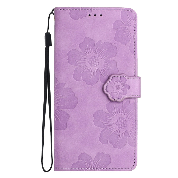 For Xiaomi 12T  / 12T Pro Flower Embossing Pattern Leather Phone Case(Purple) - Xiaomi Cases by buy2fix | Online Shopping UK | buy2fix