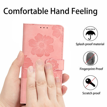 For Xiaomi Redmi Note 8T Flower Embossing Pattern Leather Phone Case(Pink) - Xiaomi Cases by buy2fix | Online Shopping UK | buy2fix