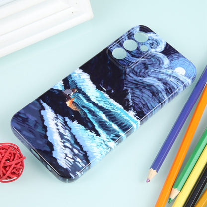 For Samsung Galaxy S23+ 5G Precise Hole Oil Painting Pattern PC Phone Case(Sea Wave) - Galaxy S23+ 5G Cases by buy2fix | Online Shopping UK | buy2fix