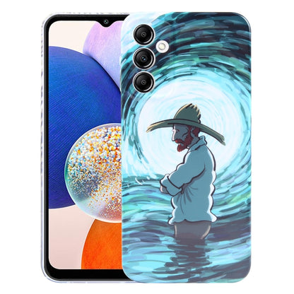 For Samsung Galaxy A14 5G Precise Hole Oil Painting Pattern PC Phone Case(Thinker) - Galaxy Phone Cases by buy2fix | Online Shopping UK | buy2fix