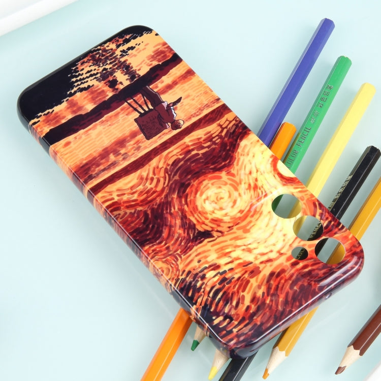 For Samsung Galaxy A34 5G Precise Hole Oil Painting Pattern PC Phone Case(Sunset) - Galaxy Phone Cases by buy2fix | Online Shopping UK | buy2fix