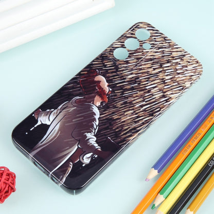 For Samsung Galaxy A34 5G Precise Hole Oil Painting Pattern PC Phone Case(Rain) - Galaxy Phone Cases by buy2fix | Online Shopping UK | buy2fix