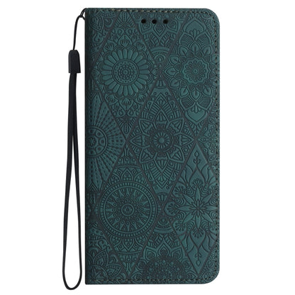 For Samsung Galaxy S23+ 5G Ethnic Embossed Adsorption Leather Phone Case(Blue) - Galaxy S23+ 5G Cases by buy2fix | Online Shopping UK | buy2fix