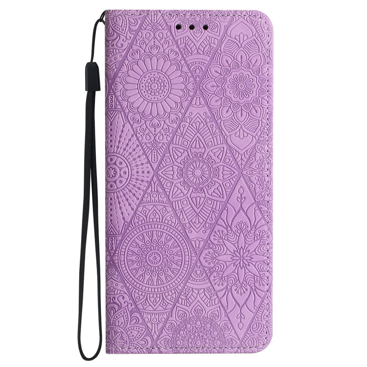 For Redmi Note 12 4G Global Ethnic Embossed Adsorption Leather Phone Case(Purple) - Note 12 Cases by buy2fix | Online Shopping UK | buy2fix