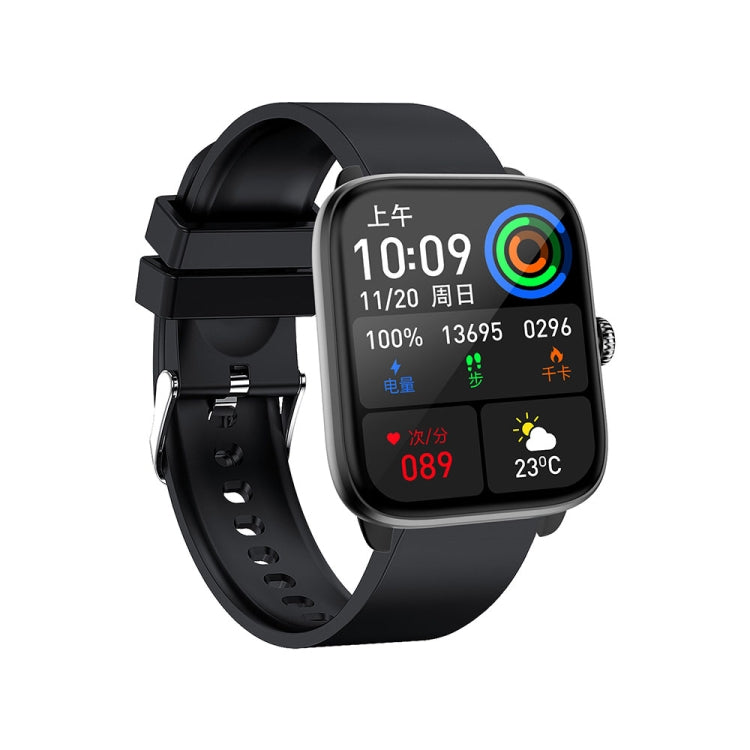 T20 1.96 inch IP67 Waterproof Silicone Band Smart Watch, Supports Dual-mode Bluetooth Call / Heart Rate Monitoring(Black) - Smart Watches by buy2fix | Online Shopping UK | buy2fix