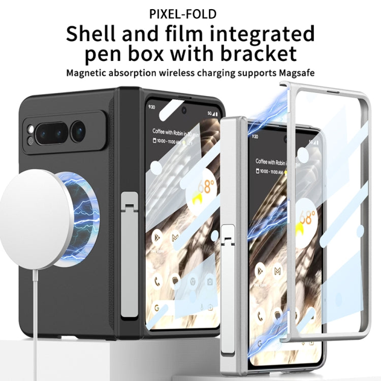 For Google Pixel Fold GKK Integrated Magsafe Fold Hinge Full Coverage Phone Case with Holder(Black) - Google Cases by GKK | Online Shopping UK | buy2fix