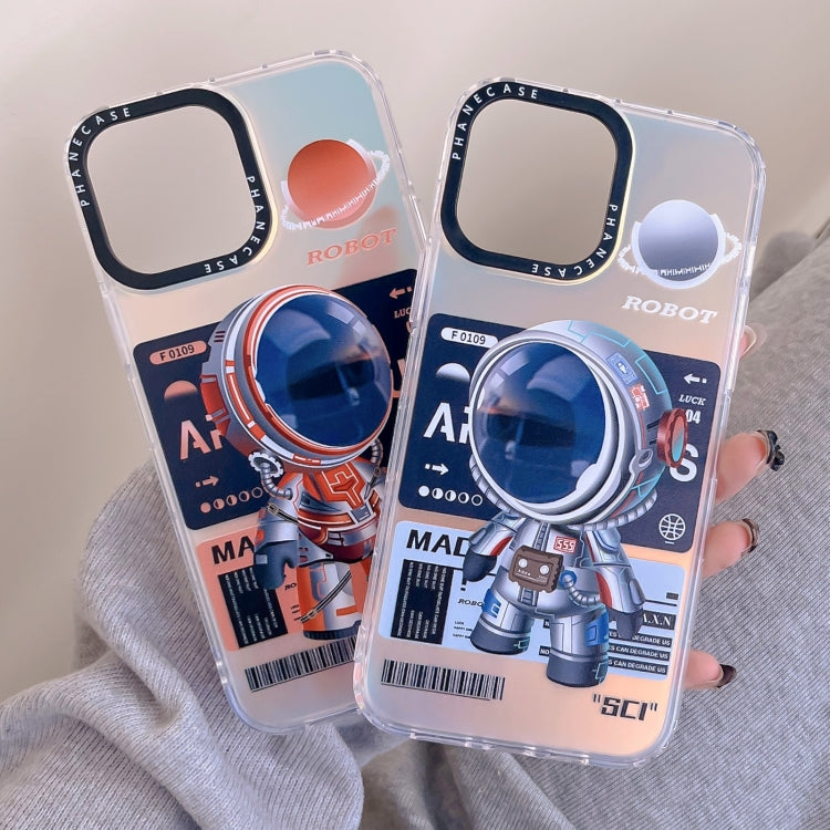 For iPhone 12 Pro Mechanical Astronaut Pattern TPU Phone Case(Orange) - iPhone 12 / 12 Pro Cases by buy2fix | Online Shopping UK | buy2fix