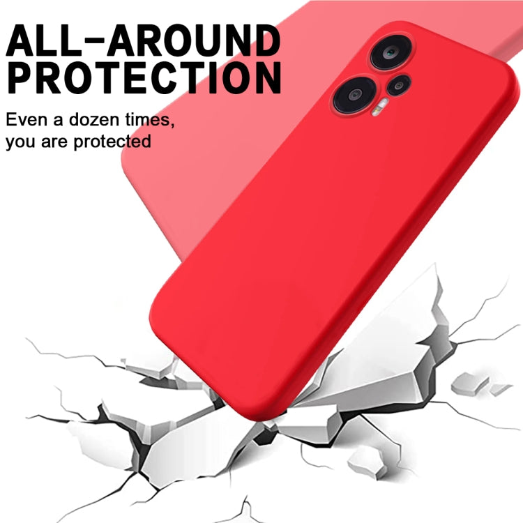 For Xiaomi Poco F5 5G / Note 12 Turbo Pure Color Liquid Silicone Shockproof Phone Case(Red) - Xiaomi Cases by buy2fix | Online Shopping UK | buy2fix