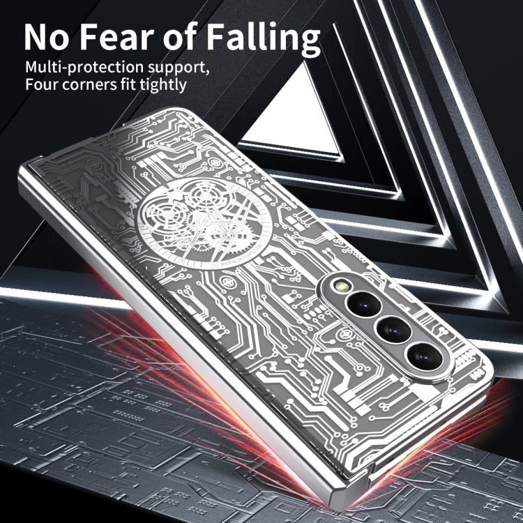 For Samsung Galaxy Z Fold3 5G Mechanical Legend Integrated Electroplating All-inclusive Phone Case(Silver) - Galaxy Phone Cases by buy2fix | Online Shopping UK | buy2fix