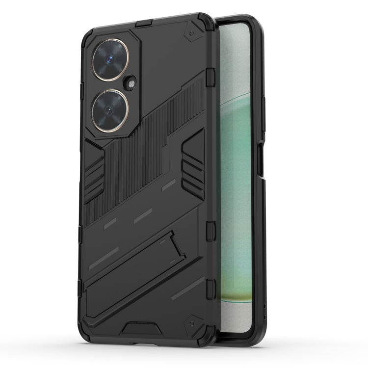 For Huawei nova 11i 4G Punk Armor 2 in 1 PC + TPU Phone Case with Holder(Black) - Huawei Cases by buy2fix | Online Shopping UK | buy2fix