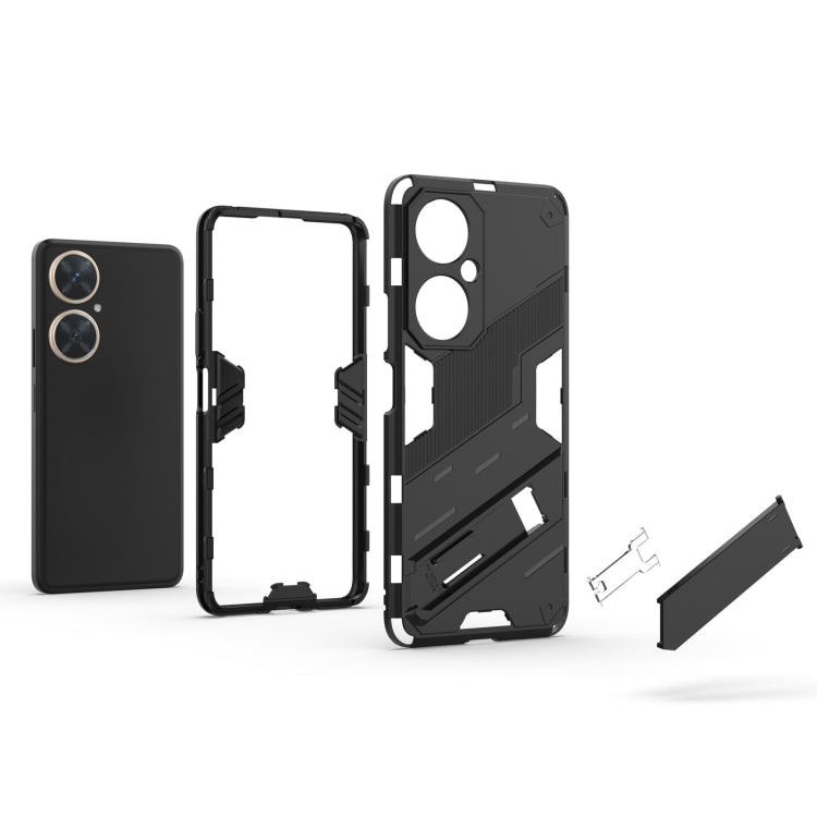 For Huawei nova 11i 4G Punk Armor 2 in 1 PC + TPU Phone Case with Holder(White) - Huawei Cases by buy2fix | Online Shopping UK | buy2fix