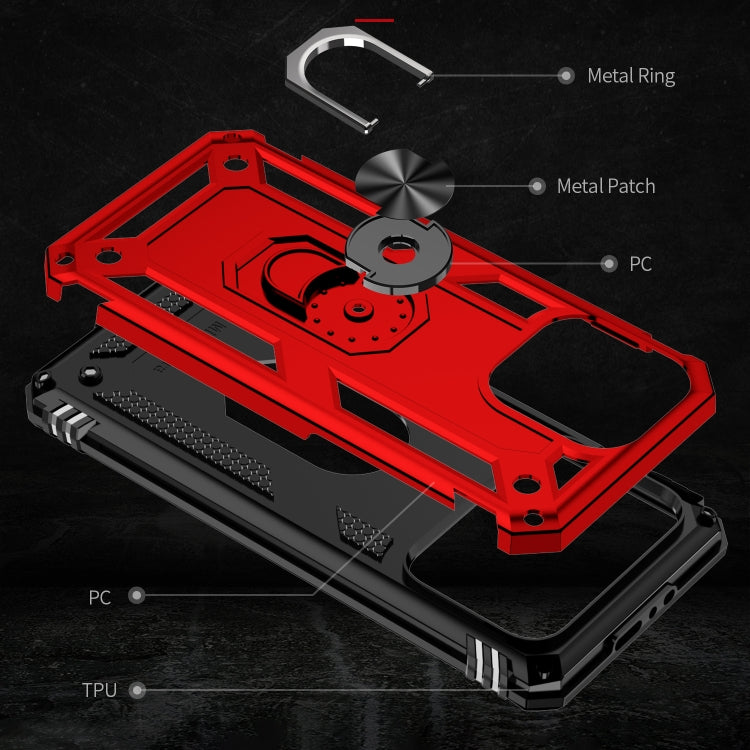 For iPhone 15 Plus Shockproof TPU + PC Phone Case with Holder(Red) - iPhone 15 Plus Cases by buy2fix | Online Shopping UK | buy2fix