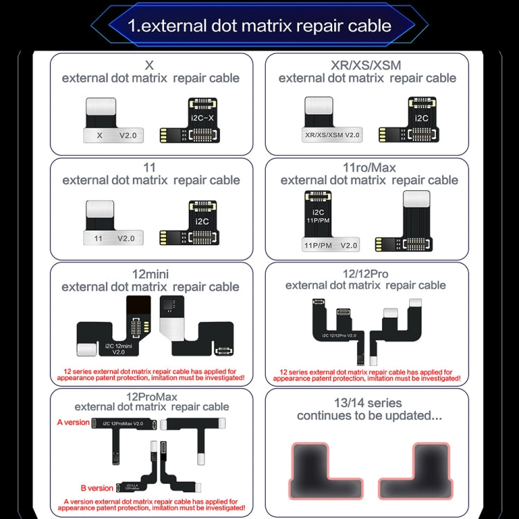 i2C MC14 Dot Matrix Repair Instrument for iPhone X to 14Pro Max / iPad Pro 3 / 4 Series - Repair Programmer by buy2fix | Online Shopping UK | buy2fix