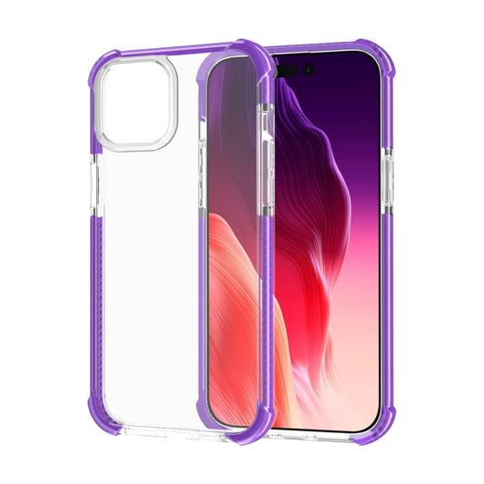 For iPhone 15 Plus Four-corner Shockproof TPU + Acrylic Phone Case(Purple) - iPhone 15 Plus Cases by buy2fix | Online Shopping UK | buy2fix