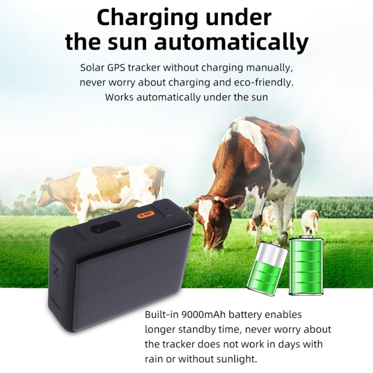 V44 Solar Energy Waterproof Cattle and Sheep GPS Tracker - Personal Tracker by buy2fix | Online Shopping UK | buy2fix