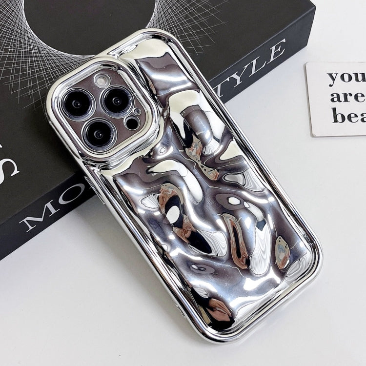 For iPhone 12 Electroplating Meteorite Texture TPU Phone Case(Silver) - iPhone 12 / 12 Pro Cases by buy2fix | Online Shopping UK | buy2fix