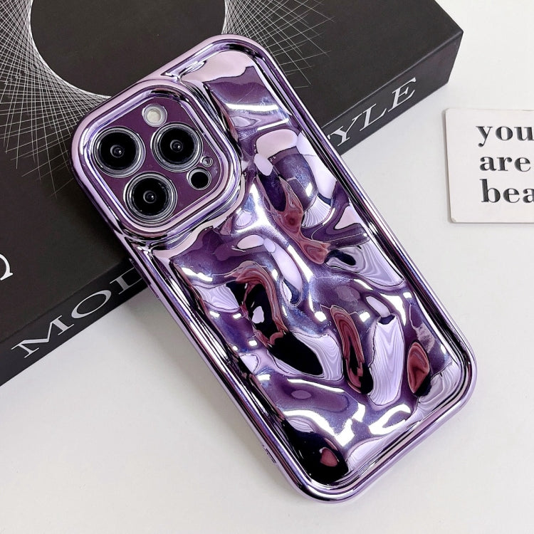 For iPhone XR Electroplating Meteorite Texture TPU Phone Case(Purple) - More iPhone Cases by buy2fix | Online Shopping UK | buy2fix