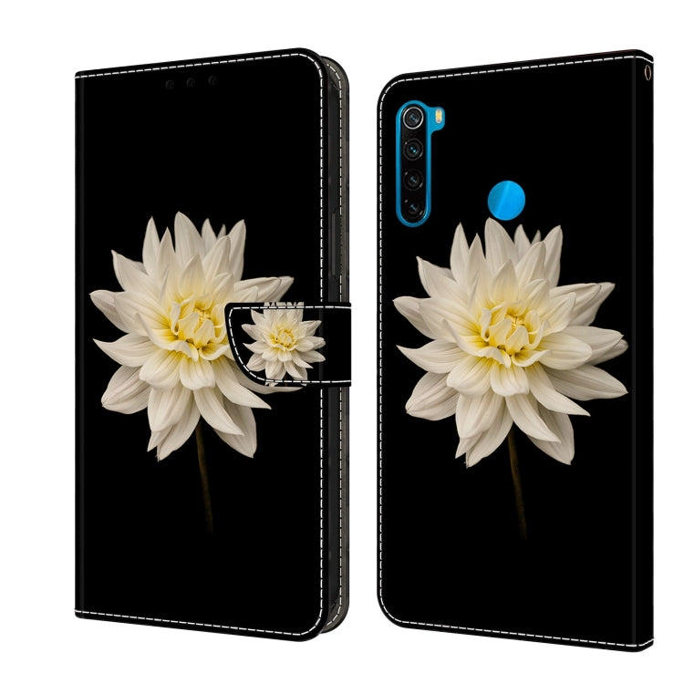 For Xiaomi Redmi Note 8T Crystal 3D Shockproof Protective Leather Phone Case(White Flower) - Xiaomi Cases by buy2fix | Online Shopping UK | buy2fix