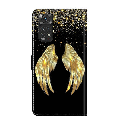 For Xiaomi Redmi Note 11 Global Crystal 3D Shockproof Protective Leather Phone Case(Golden Wings) - Xiaomi Cases by buy2fix | Online Shopping UK | buy2fix