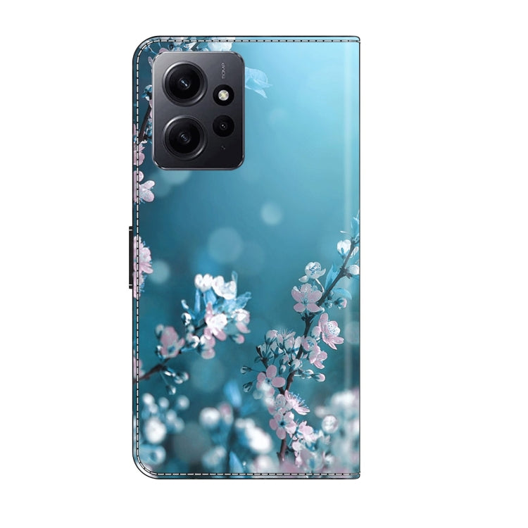 For Xiaomi Redmi Note 12 4G Crystal 3D Shockproof Protective Leather Phone Case(Plum Flower) - Xiaomi Cases by buy2fix | Online Shopping UK | buy2fix