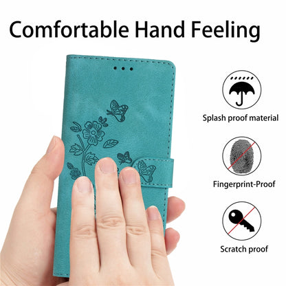 For Xiaomi 13 Flower Butterfly Embossing Pattern Leather Phone Case(Sky Blue) - 13 Cases by buy2fix | Online Shopping UK | buy2fix