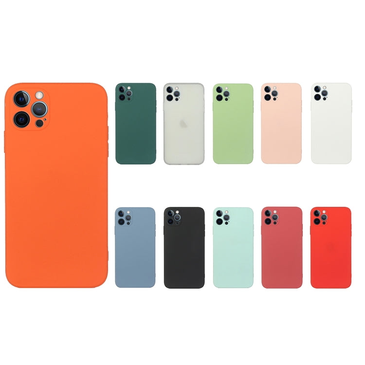 For iPhone 15 Plus Straight Edge Solid Color TPU Shockproof Phone Case(Matcha Green) - iPhone 15 Plus Cases by buy2fix | Online Shopping UK | buy2fix