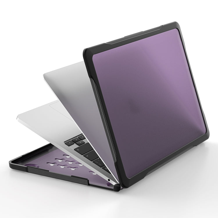 For MacBook Pro 13.3 inch A2338 Translucent Laptop Protective Case(Transparent Purple) - MacBook Pro Cases by buy2fix | Online Shopping UK | buy2fix