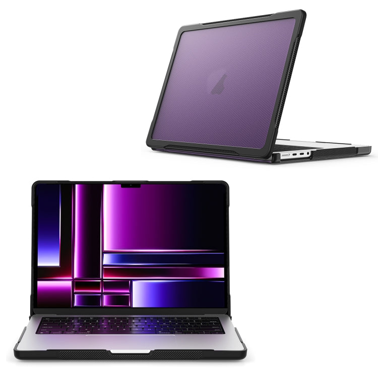 For MacBook Pro 14.2 inch 2023 / 2021 Dot Translucent Laptop Protective Case(Transparent Purple) - MacBook Pro Cases by buy2fix | Online Shopping UK | buy2fix