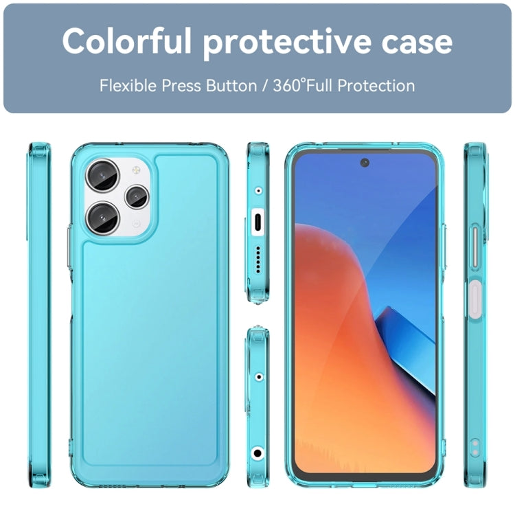 For Xiaomi Redmi 12 Candy Series TPU Phone Case(Transparent Blue) - Xiaomi Cases by buy2fix | Online Shopping UK | buy2fix