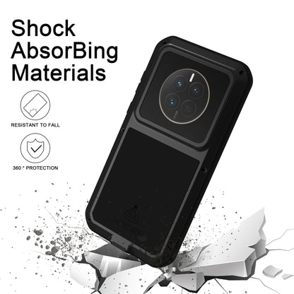 For Huawei Mate 50 Pro LOVE MEI POWERFUL Metal Shockproof Life Waterproof Dustproof Phone Case(Red) - Huawei Cases by LOVE MEI | Online Shopping UK | buy2fix