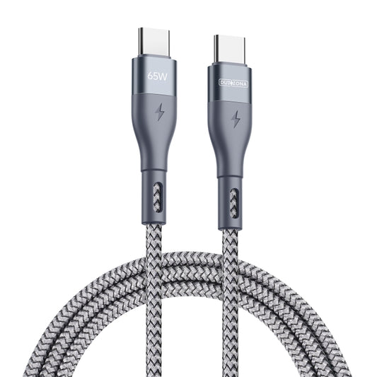 DUZZONA A2 PD 65W USB-C / Type-C to Type-C Fast Charging Data Cable, Length:3m(Grey) - USB-C & Type-C Cable by DUZZONA | Online Shopping UK | buy2fix