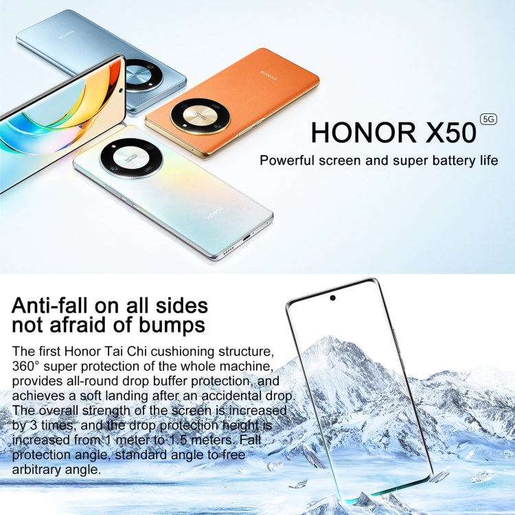 Honor X50 5G, 108MP Camera, 6.78 inch MagicOS 7.1.1 Snapdragon 6 Gen1 Octa Core up to 2.2GHz, Network: 5G, OTG, Not Support Google Play, Memory:8GB+256GB(Silver) - Honor by Huawei | Online Shopping UK | buy2fix