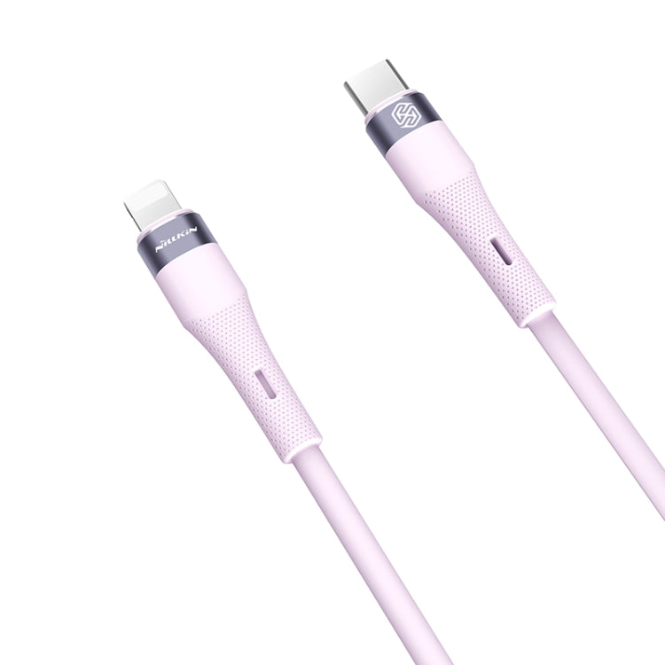 Nillkin 2.4A USB-C/Type-C to 8 Pin Silicone Data Cable, Length: 1.2m(Purple) - 2 in 1 Cable by NILLKIN | Online Shopping UK | buy2fix