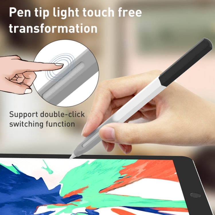 For Apple Pencil 1 LOVE MEI Rainbow Liquid Silicone Protective Pen Case(Black) - Pencil Accessories by LOVE MEI | Online Shopping UK | buy2fix