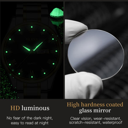 1pair OLEVS 5563 Couple Luminous Waterproof Quartz Watch(Black + Gold) - Couple Watches by OLEVS | Online Shopping UK | buy2fix