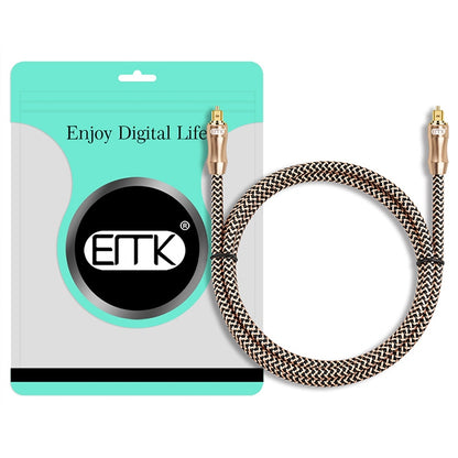 1m EMK OD6.0mm Gold-plated TV Digital Audio Optical Fiber Connecting Cable - Audio Optical Cables by EMK | Online Shopping UK | buy2fix