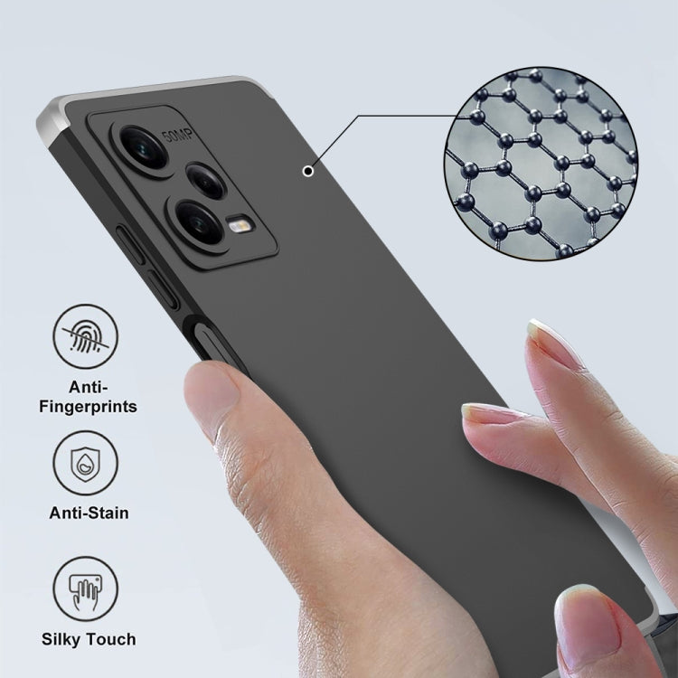 For Xiaomi Redmi Note 12 Pro 5G Global GKK Three Stage Splicing Full Coverage PC Phone Case(Black Silver) - Note 12 Pro Cases by GKK | Online Shopping UK | buy2fix