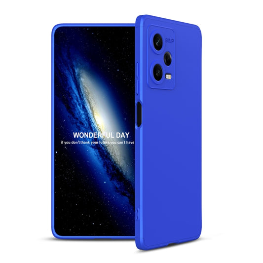 For Xiaomi Redmi Note 12 Pro 5G Global GKK Three Stage Splicing Full Coverage PC Phone Case(Blue) - Note 12 Pro Cases by GKK | Online Shopping UK | buy2fix