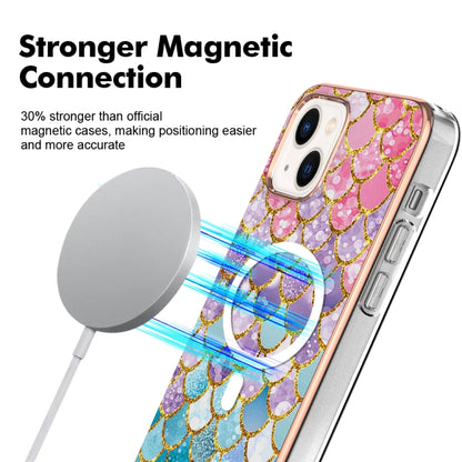 For iPhone 15 Marble Pattern Dual-side IMD Magsafe TPU Phone Case(Colorful Scales) - iPhone 15 Cases by buy2fix | Online Shopping UK | buy2fix