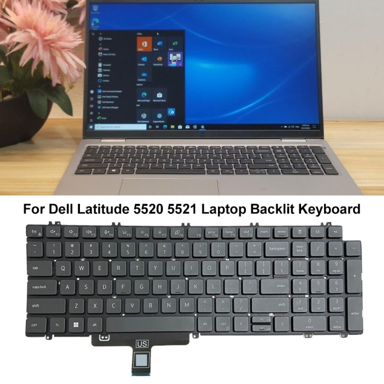 For Dell Latitude 5520 5521 Precision 3560 3561 US Version Backlight Laptop Keyboard(Black) - Dell Spare Parts by buy2fix | Online Shopping UK | buy2fix