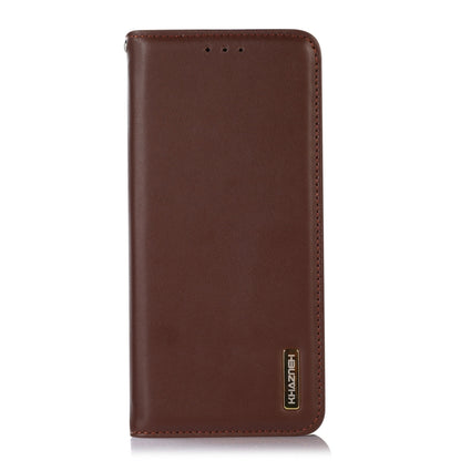 For Samsung Galaxy M34 5G KHAZNEH Nappa Top Layer Cowhide Leather Phone Case(Brown) - Galaxy Phone Cases by buy2fix | Online Shopping UK | buy2fix