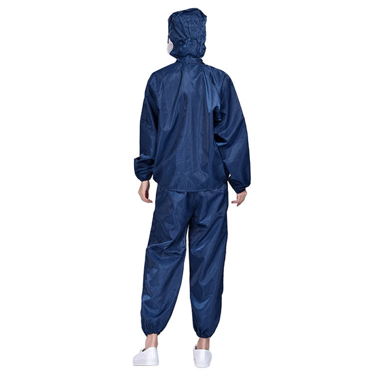 Striped Anti-static Split Hood Dust-proof Work Suit, Size:XL(Navy Blue) - Protective Clothing by buy2fix | Online Shopping UK | buy2fix