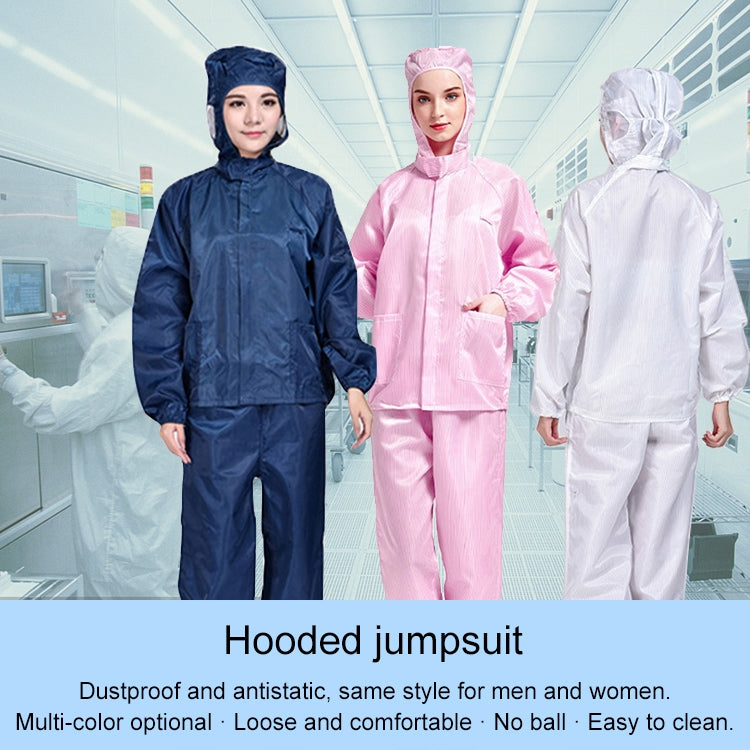 Striped Anti-static Split Hood Dust-proof Work Suit, Size:XXXL(Blue) - Protective Clothing by buy2fix | Online Shopping UK | buy2fix